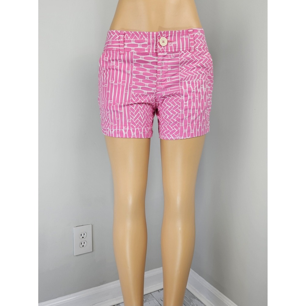 Lilly Pulitzer Womens 4 Pink Bamboo Print Shorts